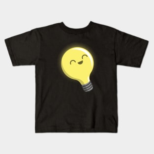 Watt Watt! - Happy Lightbulb Kids T-Shirt